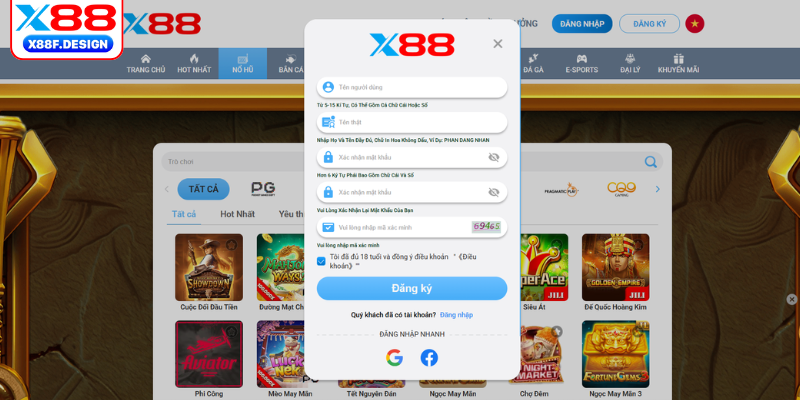 Đăng ký và đăng nhập tài khoản cá cược X88