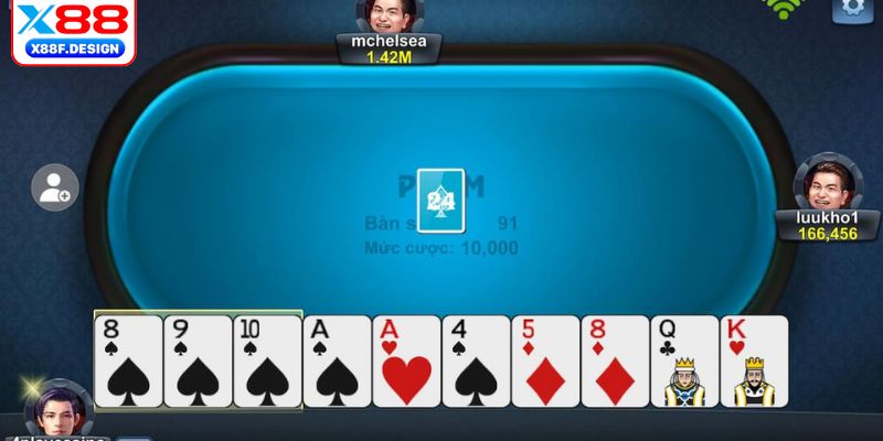 Một ván Phỏm gồm 4 người chơi